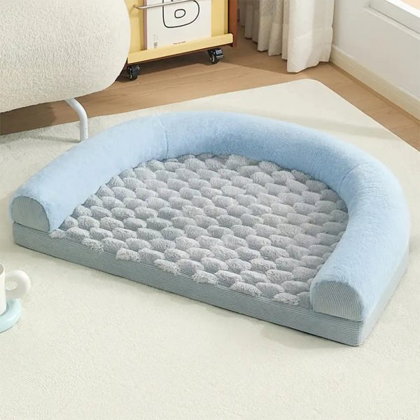 faux lambswool u shaped removable washable orthopedic pet bed 25