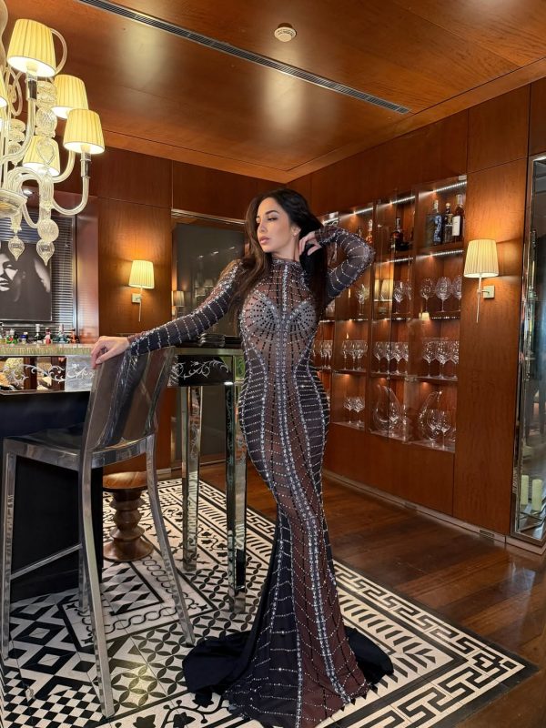 jaeldrin crystal rhinestone mermaid maxi dress 17
