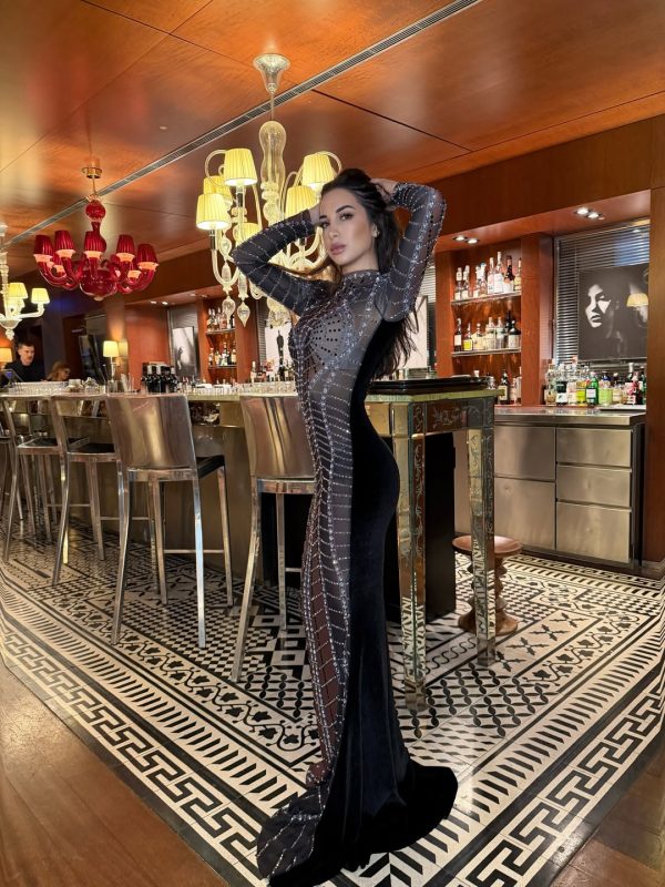 jaeldrin crystal rhinestone mermaid maxi dress 19