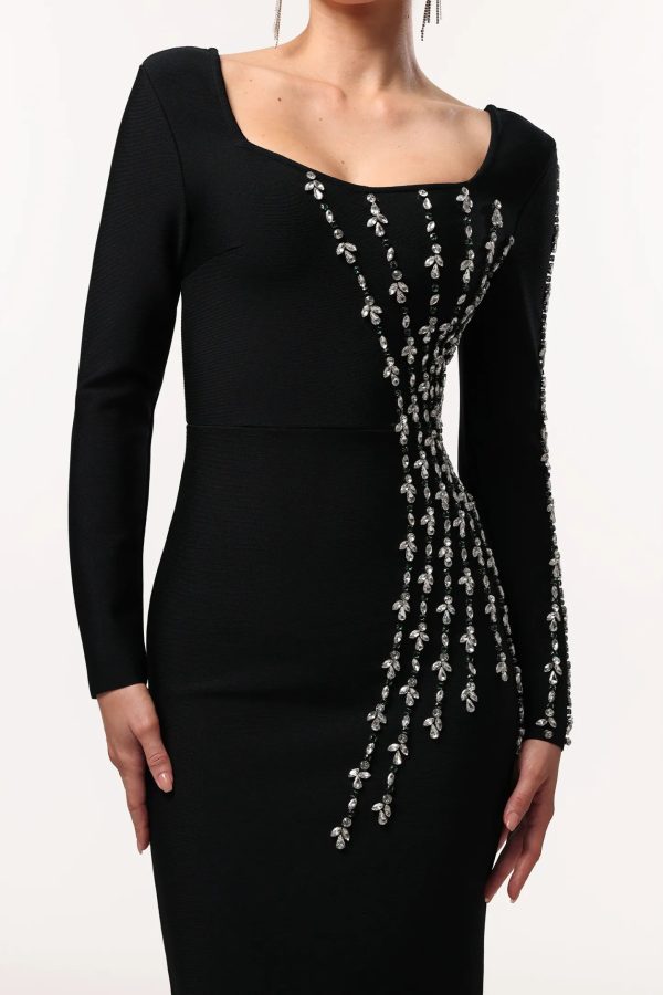 joie long sleeve rhinestone bandage maxi dress 13