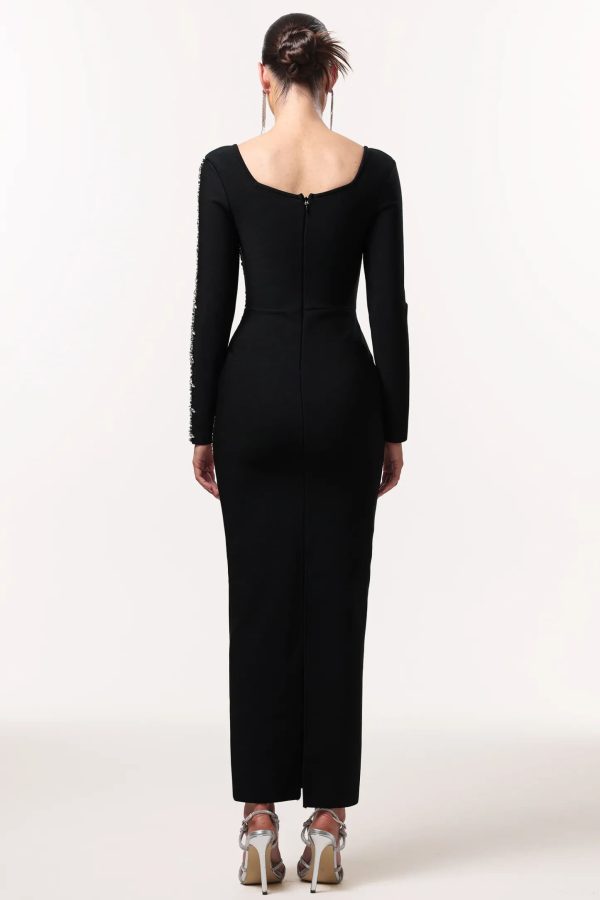 joie long sleeve rhinestone bandage maxi dress 16