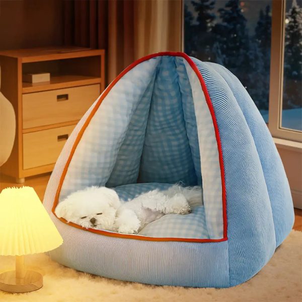multifunctional semi enclosed cave dog bed 19