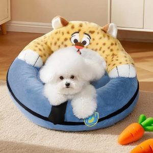 officer leopard pet sleeping bed 11