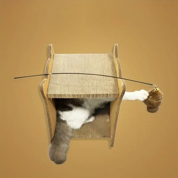 owl shaped double layer cat scratching house 14