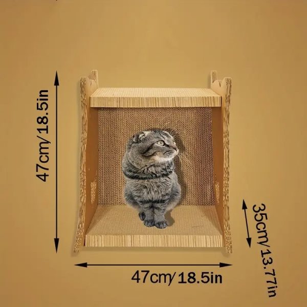 owl shaped double layer cat scratching house 15