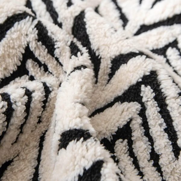 plush leaf jacquard non slip pet mat pet bed 15
