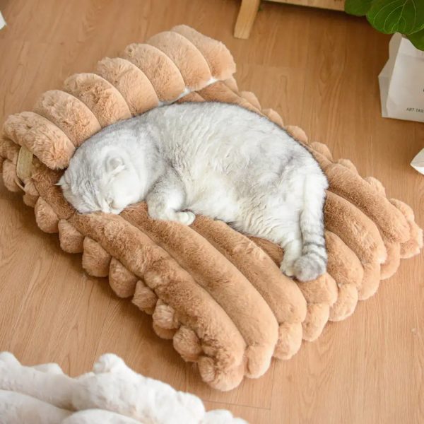 softness faux rabbit fur warming pillow pet bed 12