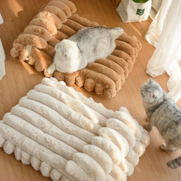 softness faux rabbit fur warming pillow pet bed 13
