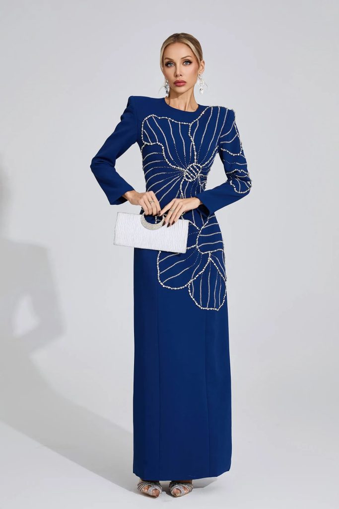 zenobia dark blue diamond maxi dress 11