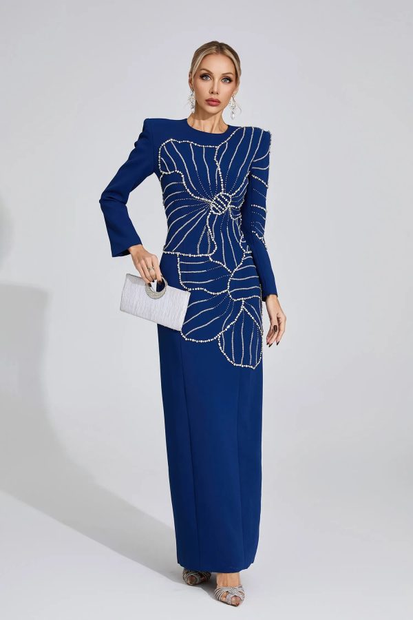 zenobia dark blue diamond maxi dress 12