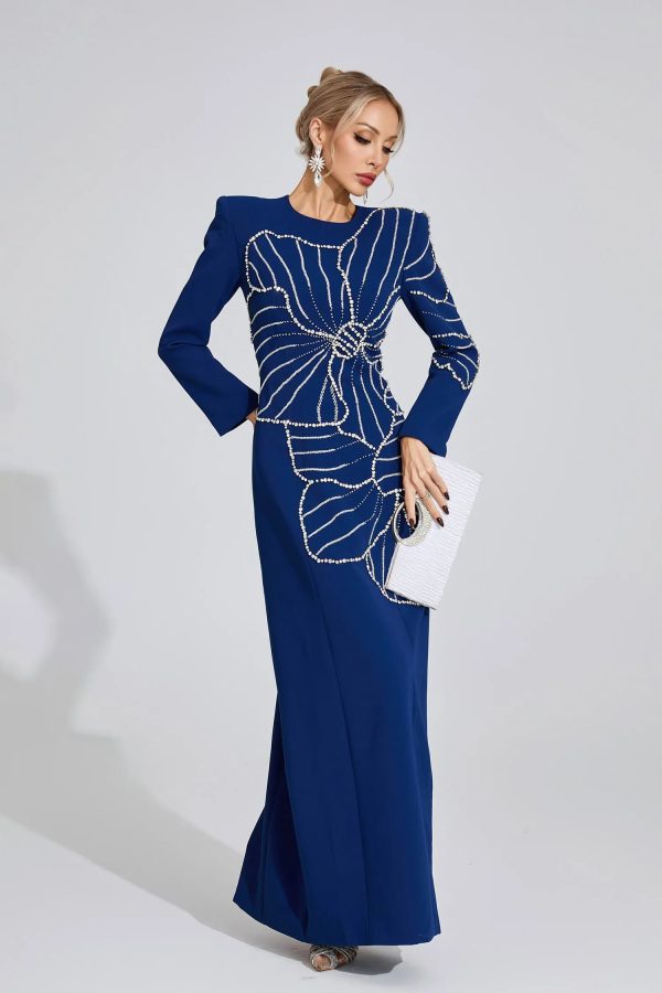 zenobia dark blue diamond maxi dress 13
