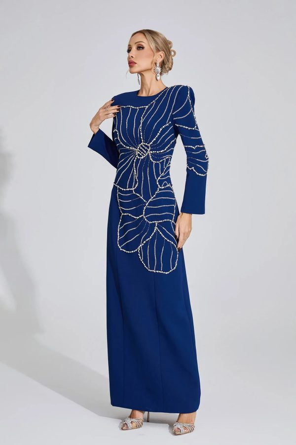 zenobia dark blue diamond maxi dress 14