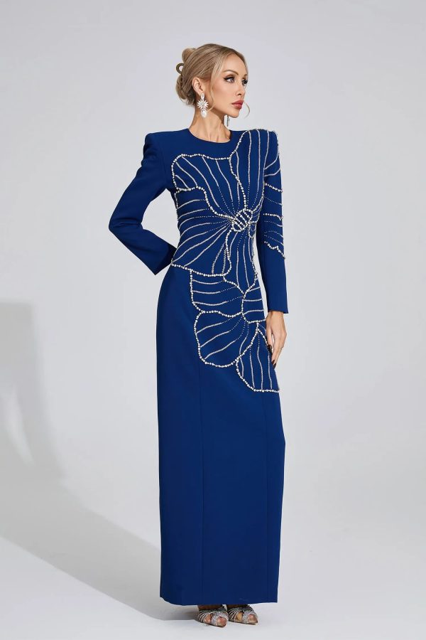 zenobia dark blue diamond maxi dress 15