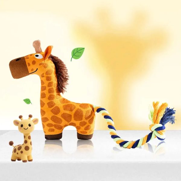 animal series plush squeak dog teething toy 17