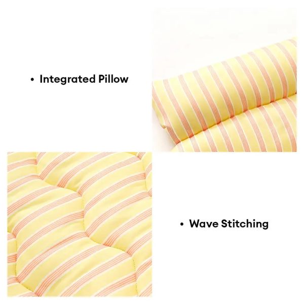 color blocked striped breathable double sided soft pet mat 16