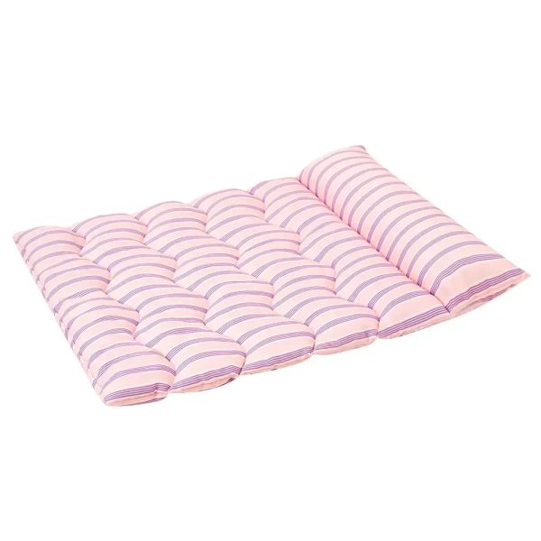 color blocked striped breathable double sided soft pet mat 18