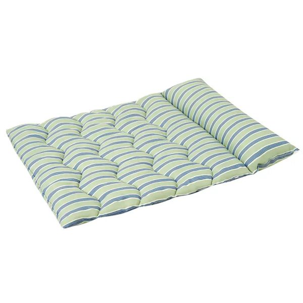 color blocked striped breathable double sided soft pet mat 19