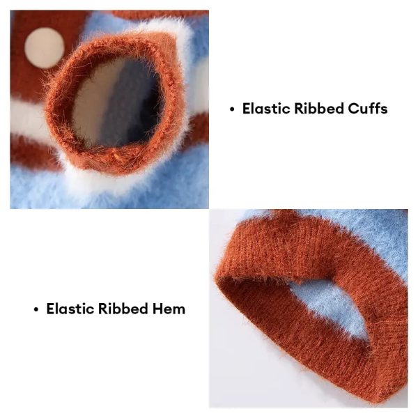 faux wool color block dog sweater 16