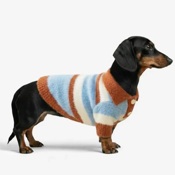 faux wool color block dog sweater 18