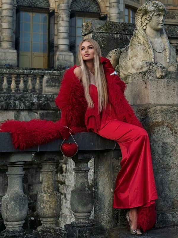 filip sleeveless fringe maxi dress with cape 27