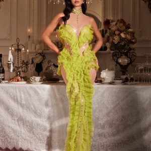 finnick high neck rhinestone ruffle maxi dress 11