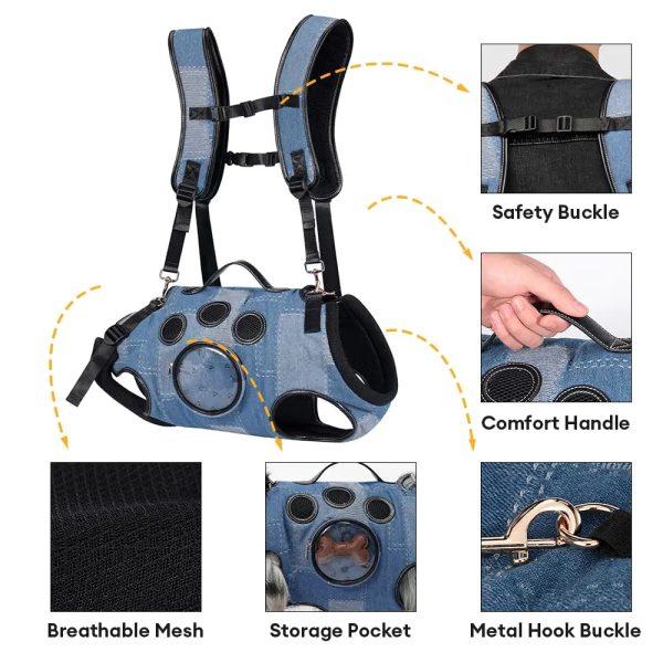hands free dog backpack carrier for travel & hiking 16