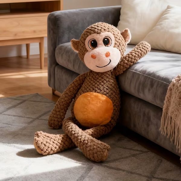 heavy duty chew resistant large monkey dog toy 17