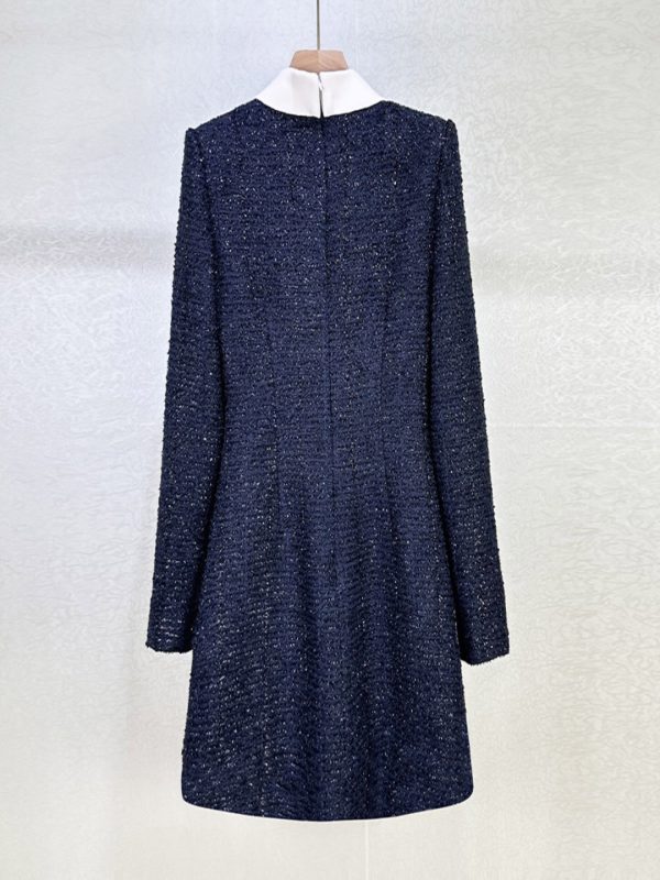 ksenya gold button long sleeve tweed mini dress 15