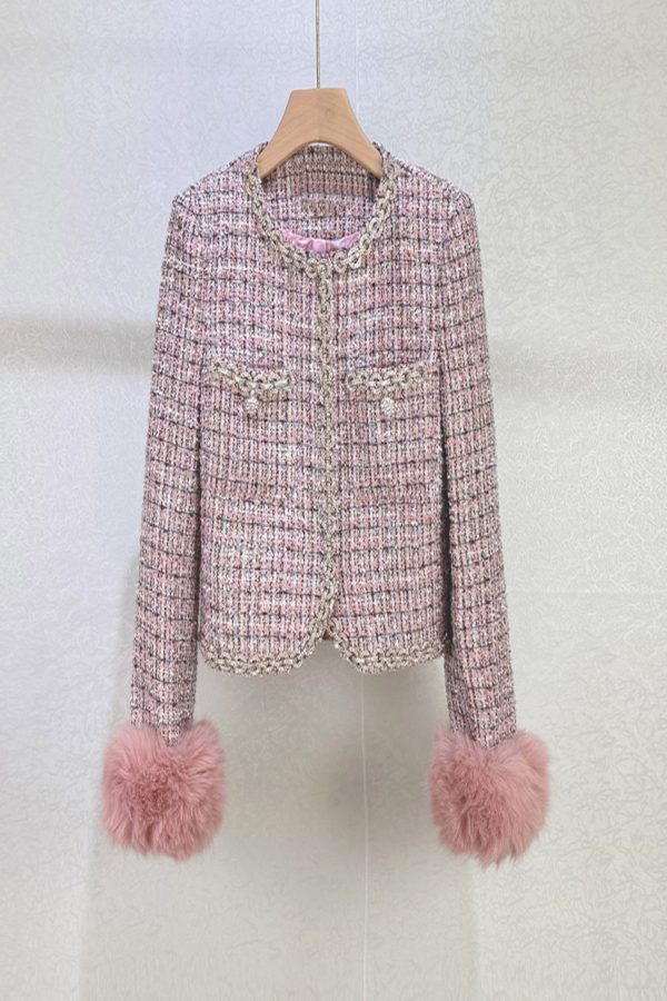 leira tweed faux fur jacket 15