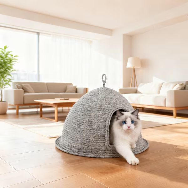 mongolian yurt cat house 16
