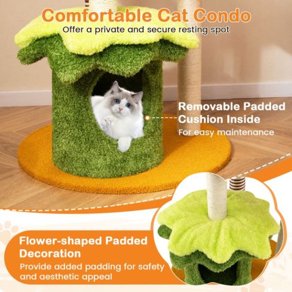 multi level hamburger inspired cat tree 17
