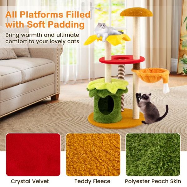multi level hamburger inspired cat tree 18