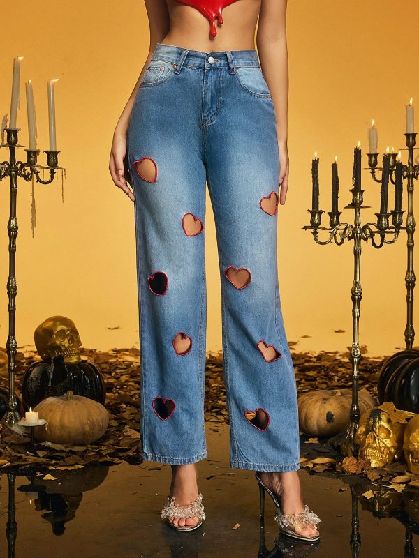 olthrak cutout heart straight jeans 13