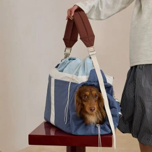 vintage breezy outdoor waterproof large capacity travel pet carrier bag 11