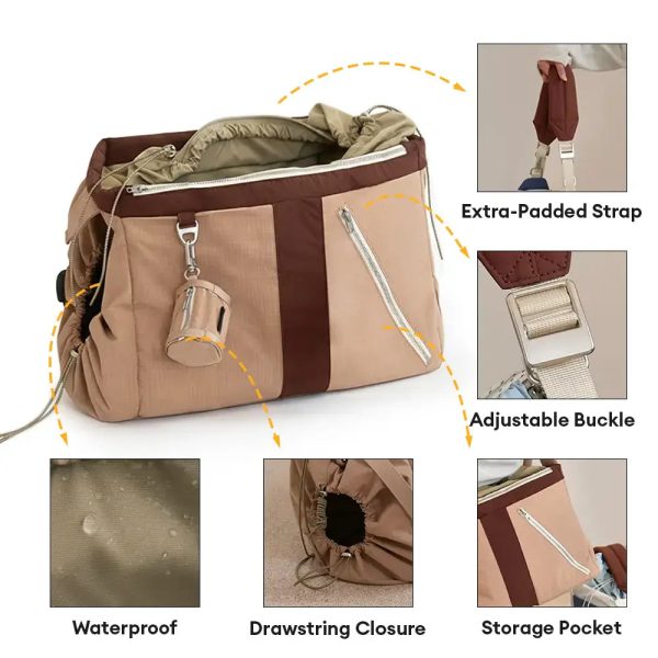 vintage breezy outdoor waterproof large capacity travel pet carrier bag 17