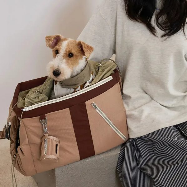 vintage breezy outdoor waterproof large capacity travel pet carrier bag 18