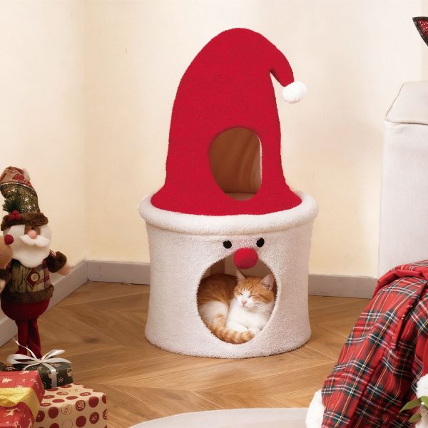 whimsical santa claus style cat tree 13