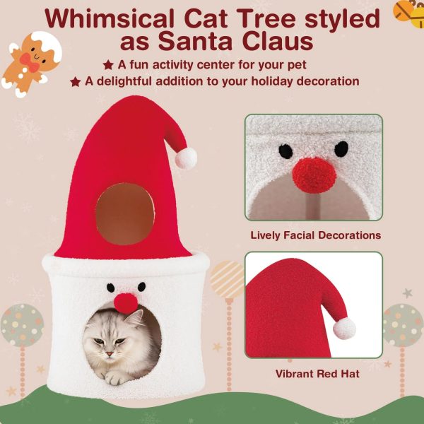 whimsical santa claus style cat tree 15