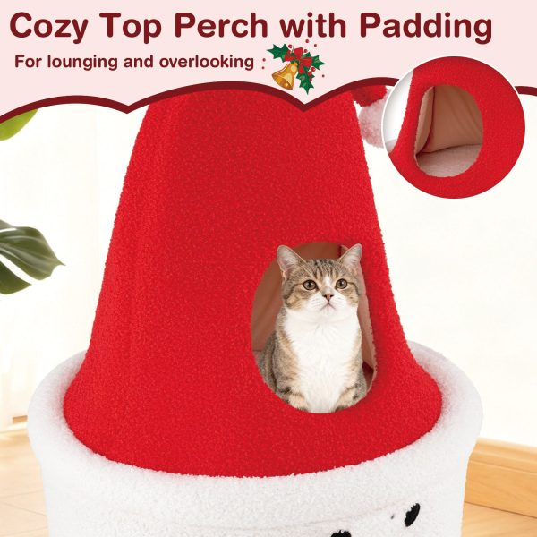 whimsical santa claus style cat tree 16