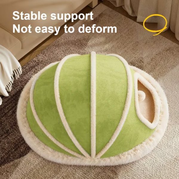 winter soft plush cozy cave cat house 18