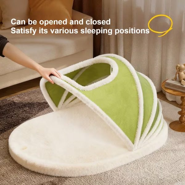 winter soft plush cozy cave cat house 21