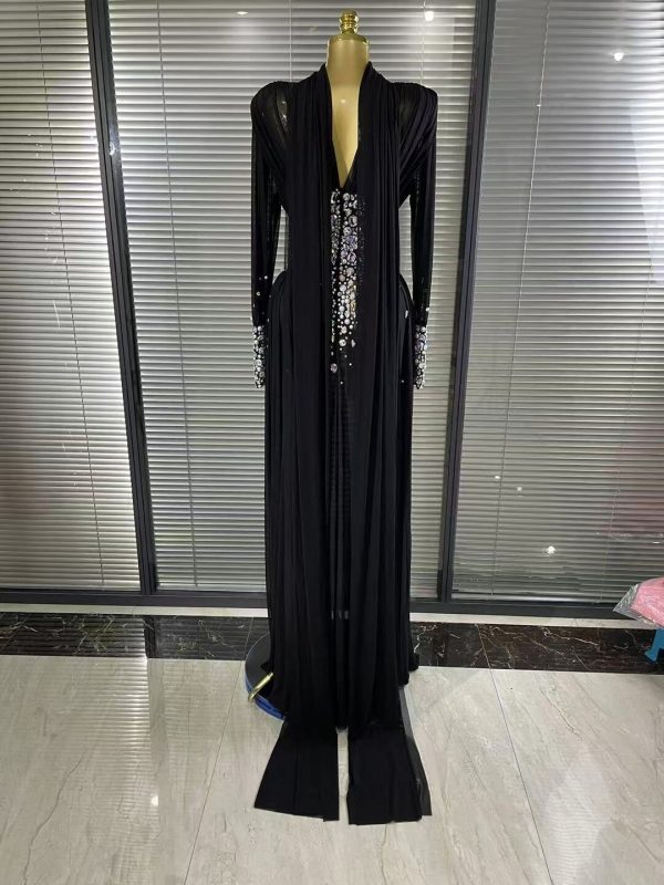 yurei long sleeve crystal maxi dress 18