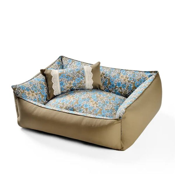 floral pattern anti static washable all season dog bed 19