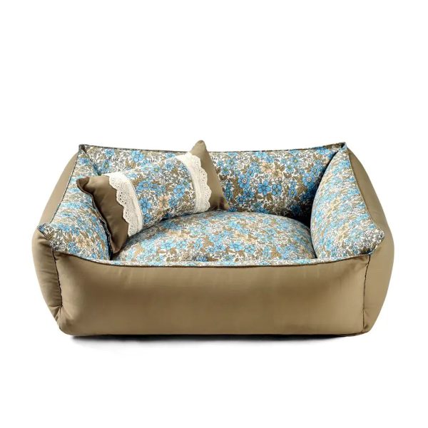 floral pattern anti static washable all season dog bed 20