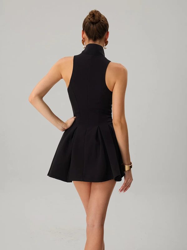 ulvara high neck zipper mini dress 16