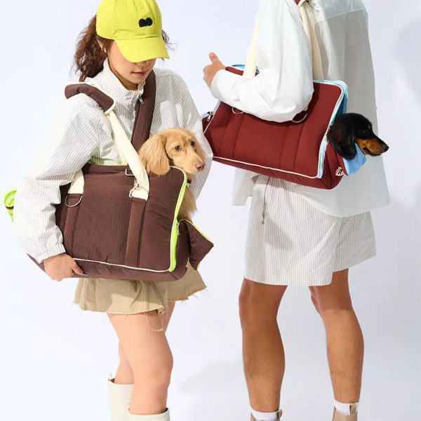 urban commuter color block multi functional pet carrier bag 12