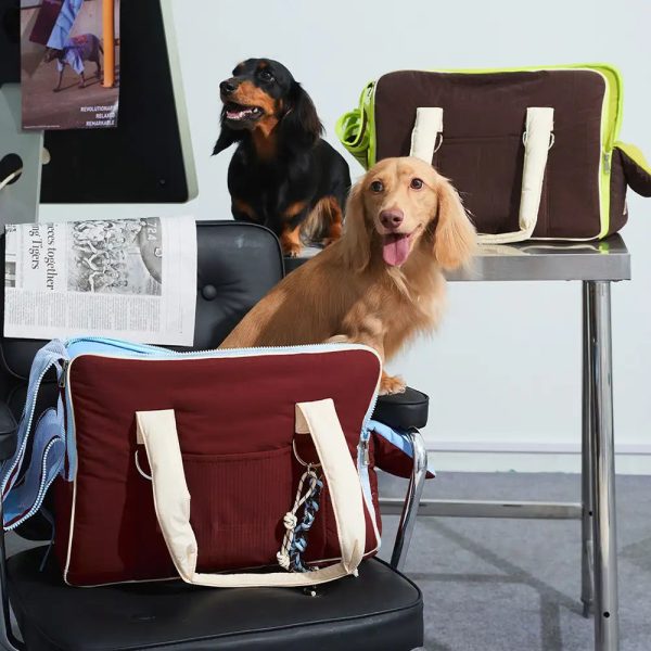 urban commuter color block multi functional pet carrier bag 16