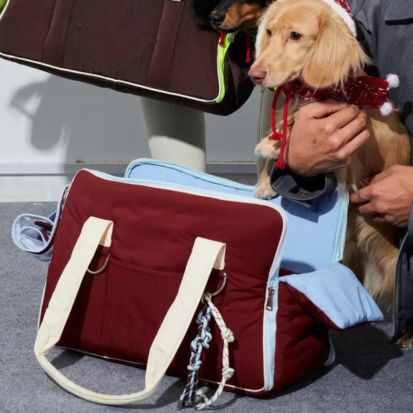 urban commuter color block multi functional pet carrier bag 17