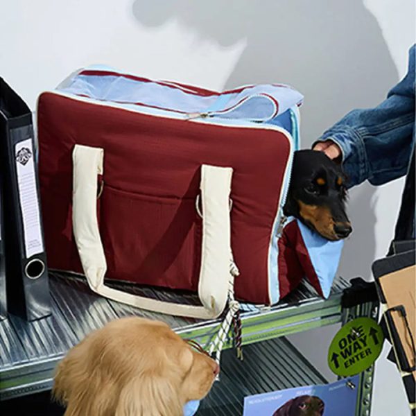 urban commuter color block multi functional pet carrier bag 18