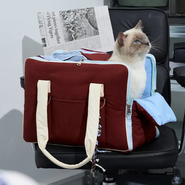 urban commuter color block multi functional pet carrier bag 19